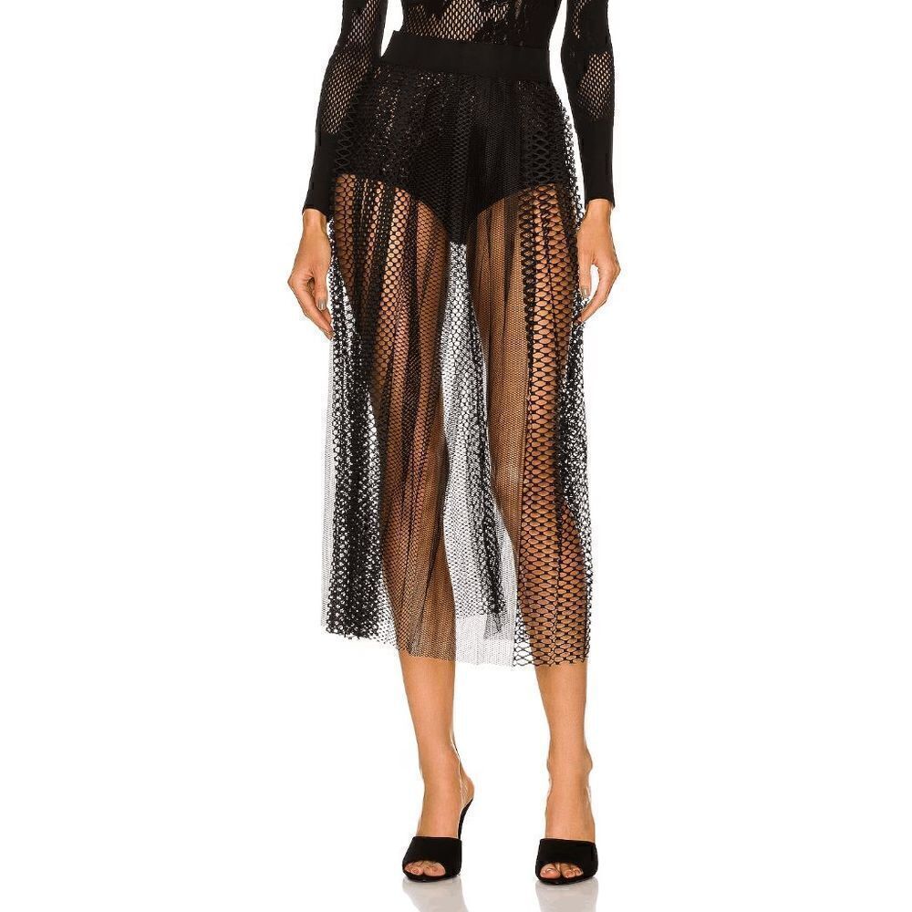 NWT Wolford Fading Net Skirt White L - Picture 5 of 16
